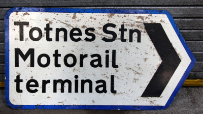 Totnes Motorail sign